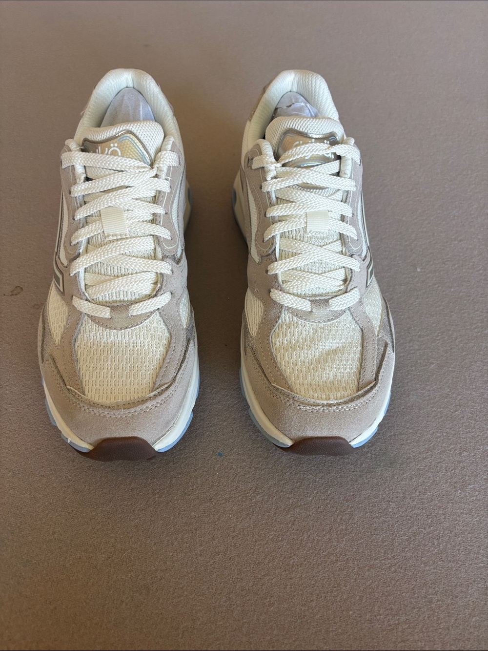 Ryka Devotion Women’s Outdoor Casual Running Sneakers in Beige and Cream